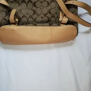 Coach | Bags | Coach Vintage Khaki Monogram Logo And Leather  display picture 1
